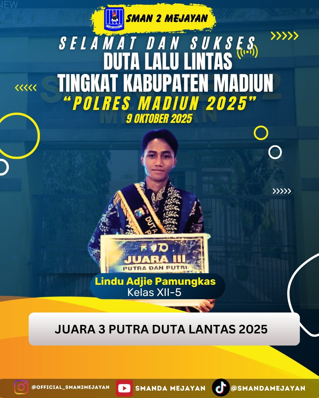 Juara 3 Putra Duta Lantas 2025