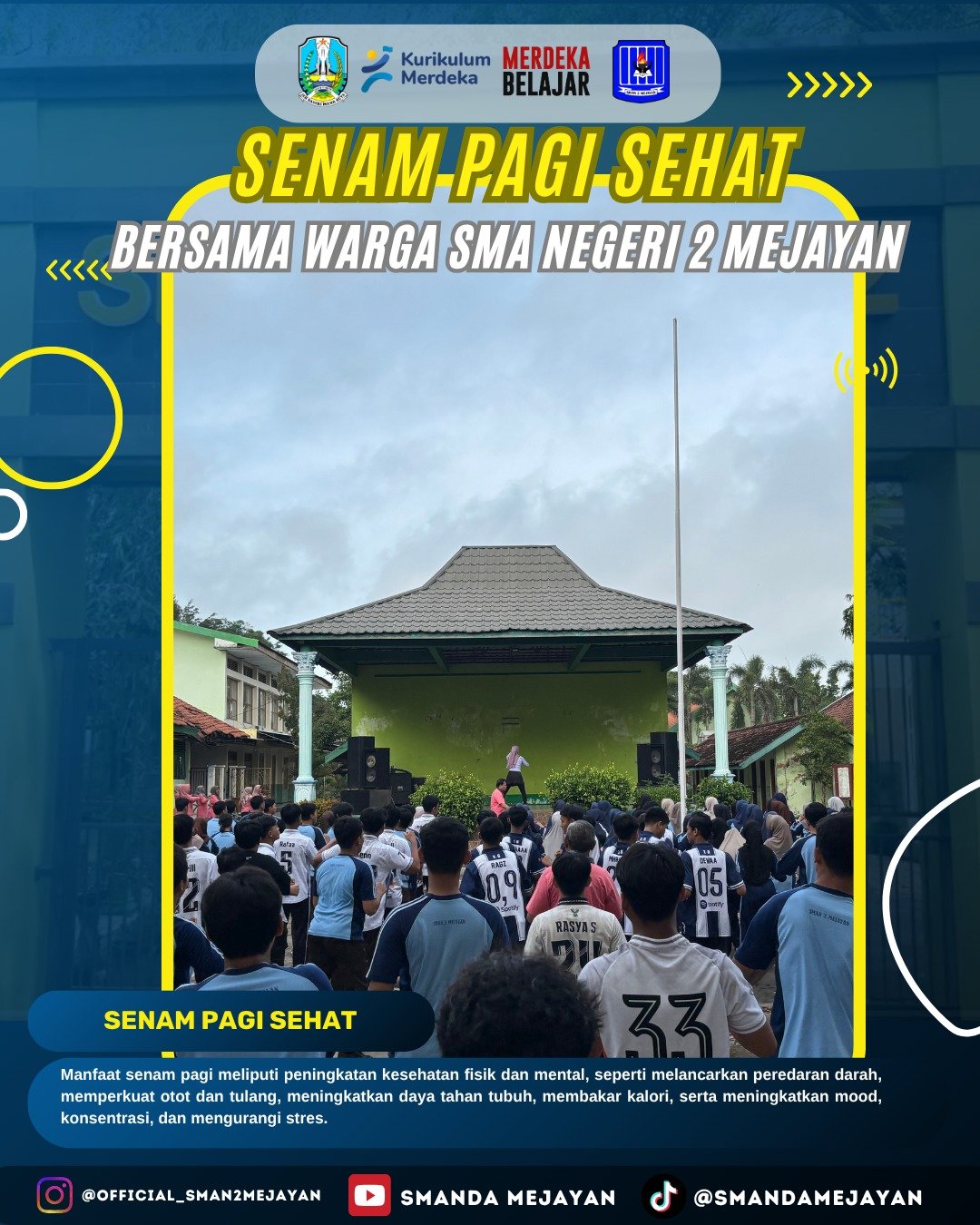 Senam Pagi Sehat : Langkah Awal 7 Kebiasaan Anak Indonesia Hebat.